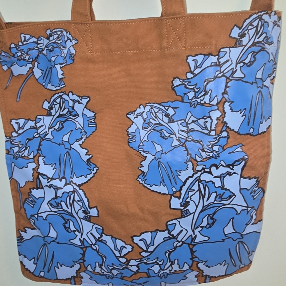 Marc Jacobs Brown Tote with Blue Floral Design - Picture 5 of 5